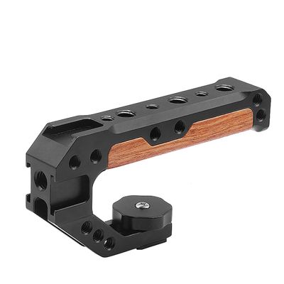 FEICHAO Camera Cage Cold Shoe Mount Housing Case 3/8" 1/4" Hole Top Handle Grip Compatible with EOS R8 Camera (Handle Grip)