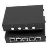 Suckoo Ethernet Cable 4 Port RJ45 Network Switch 4 in 1 Out 1 in 4 Out 100M 1000M Manual Pushbutton Gigabit Compatible Computer Host Router Switch 1 Host at a Time view 1