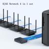 Suckoo Ethernet Cable 4 Port RJ45 Network Switch 4 in 1 Out 1 in 4 Out 100M 1000M Manual Pushbutton Gigabit Compatible Computer Host Router Switch 1 Host at a Time view 3