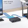 Suckoo Ethernet Cable 4 Port RJ45 Network Switch 4 in 1 Out 1 in 4 Out 100M 1000M Manual Pushbutton Gigabit Compatible Computer Host Router Switch 1 Host at a Time view 4