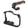 FEICHAO Camera Cage Cold Shoe Mount Housing Case 3/8" 1/4" Hole Top Handle Grip Compatible with EOS R8 Camera (Cage+Handle Grip) view 1