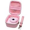 LTGEM Case Compatible with Fujifilm Instax Mini 12/11 / 10/9 / 8/7 / 7+ Instant Camera and FUJIFILM Instax Mini Instant Flim with Shoulder Strap, Pink(Case Only) view 1
