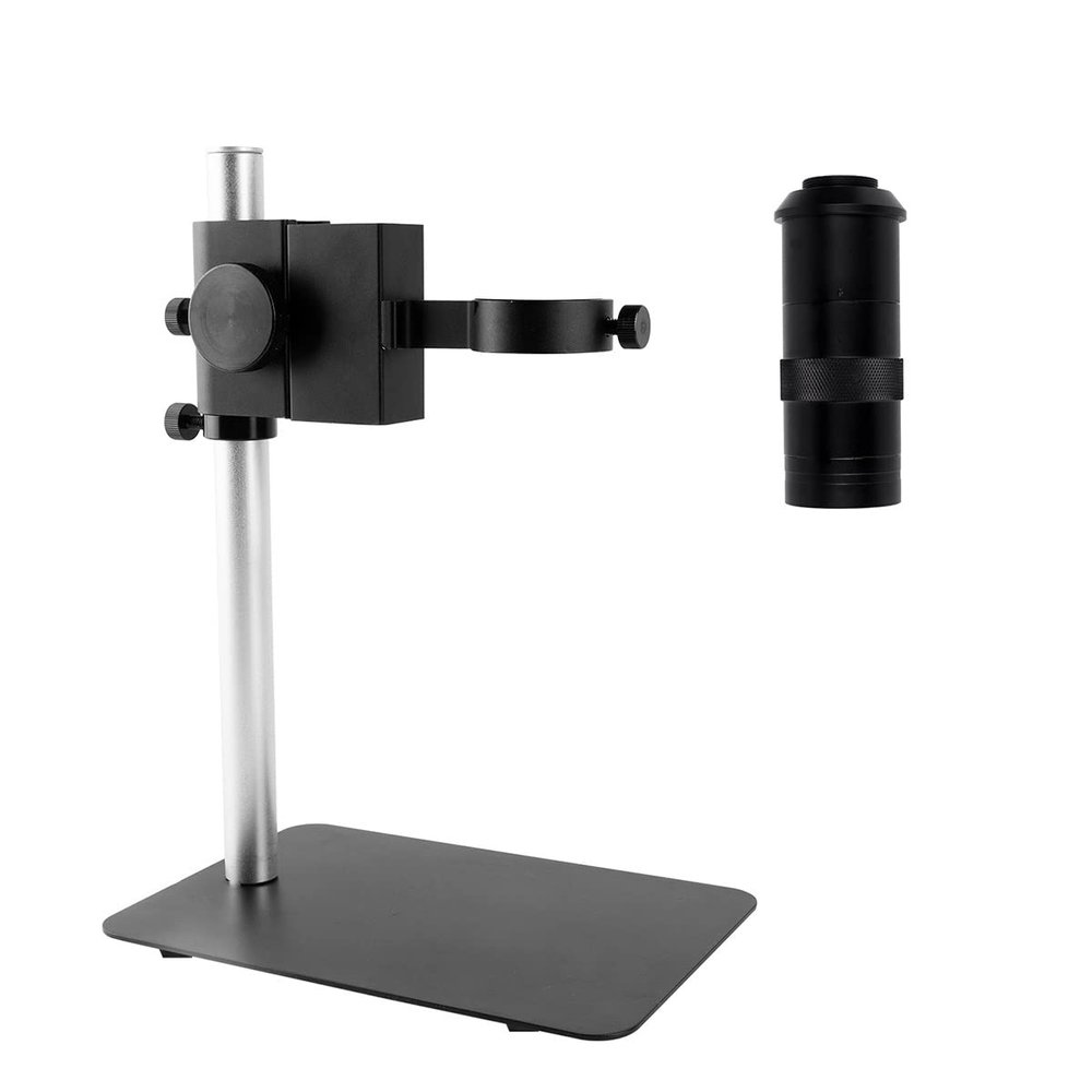 Lab Microscope Slides Digital Microscope 38MP for Electronics Industrial Digital Video Microscope Camera 130X C Mount Lens Microscope Parts (Color : with Lens Holder)