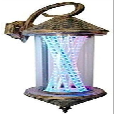 FidemM Light LED Barber Shop Pole Salon Light Outdoor Retro Bronze Rotating & Illuminated 90cm Length Light LED Red White Blue Stripes Wall Lamp