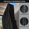 HOMEYA Outdoor TV Cover 48-50 Inch with Waterproof Zipper Velcro + Bottom Cover, 600D Heavy Duty Weatherproof TV Enclosure with Front Flap, for Outside LED LCD Flat Screen TVs-46.5''Lx27.5''Hx4.5 W view 4