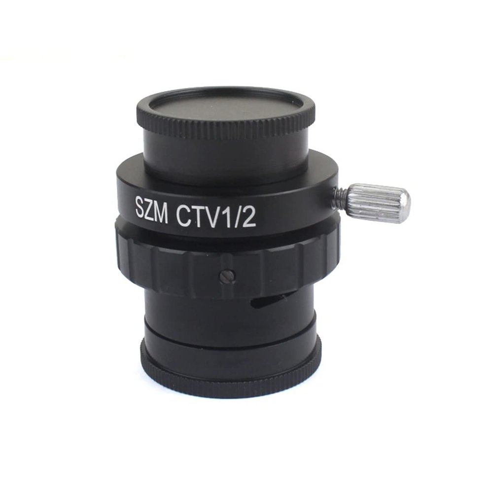 Lab Microscope Slides TV1/2 TV1/3 0.5X 0.35X 1X Adapter Lens, Trinocular Stereo Microscope Microscope Parts (Color : SZM CTV 12)