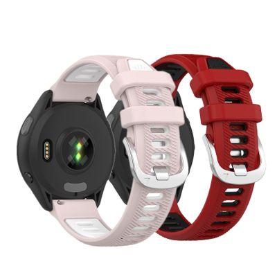 Muovrto Watch Band for Garmin Venu 2S/vivoactive 4S,18mm Replacement Band,QuickFit Soft Silicone Strap for Garmin Forerunner 255S/265S
