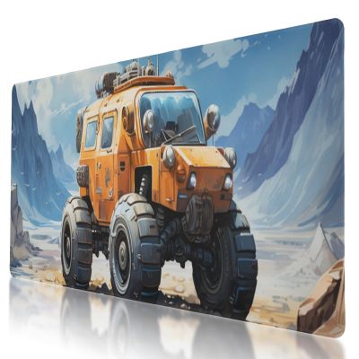 Stitched Edge, Non-Slip Rubber Base Moon Rover Printed Mouse Pad 35.5 x 16 Inch, Ideal for Gamers & Office Work