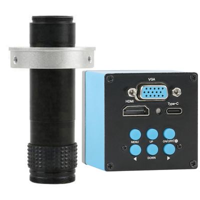 2023 1080P 2MP HDMI VGA Type-c PC Industrial Electronic Video Microscope Camera Video Recorder & 120X C-Mount Lens