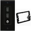 Coax 2 HDMI Wall Plate-Bracket Black/Black view 1