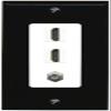 Coax 2 HDMI Wall Plate-1 Gang Black/White view 1
