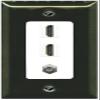 Coax 2 HDMI Wall Plate-1 Gang Brass/White view 1