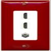 Coax 2 HDMI Wall Plate-1 Gang Red/White view 1
