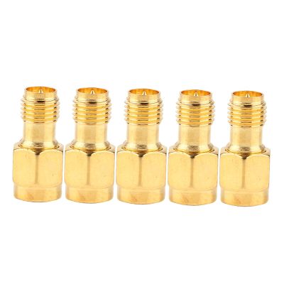 ViaGasaFamido SMA Adapter, 5pcs Coaxial Terminators SMA Male to RP SMA Female RF 50ohm Coaxial Connector Adapter Set, Electronics Cable Connectors