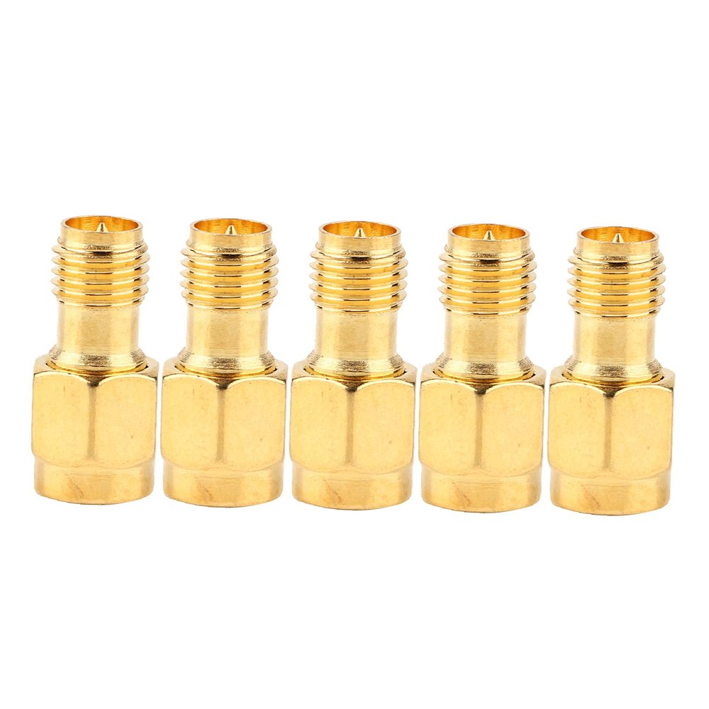 ViaGasaFamido SMA Adapter, 5pcs Coaxial Terminators SMA Male to RP SMA Female RF 50ohm Coaxial Connector Adapter Set, Electronics Cable Connectors