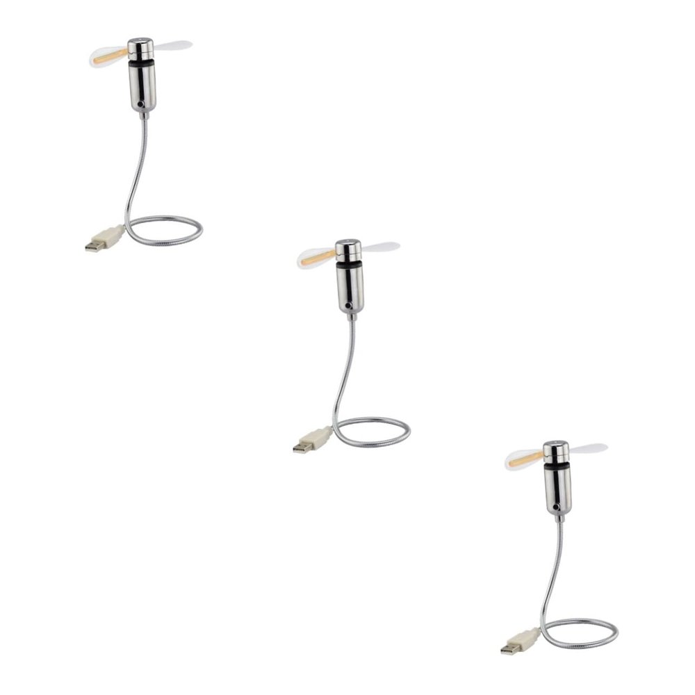 ABOOFAN 3pcs Flexible Pvc Material Fan Desk Support Portable for Pc Laptop Tablet