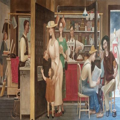 General Store and Post Office : Doris Lee : Archival Quality Art Print