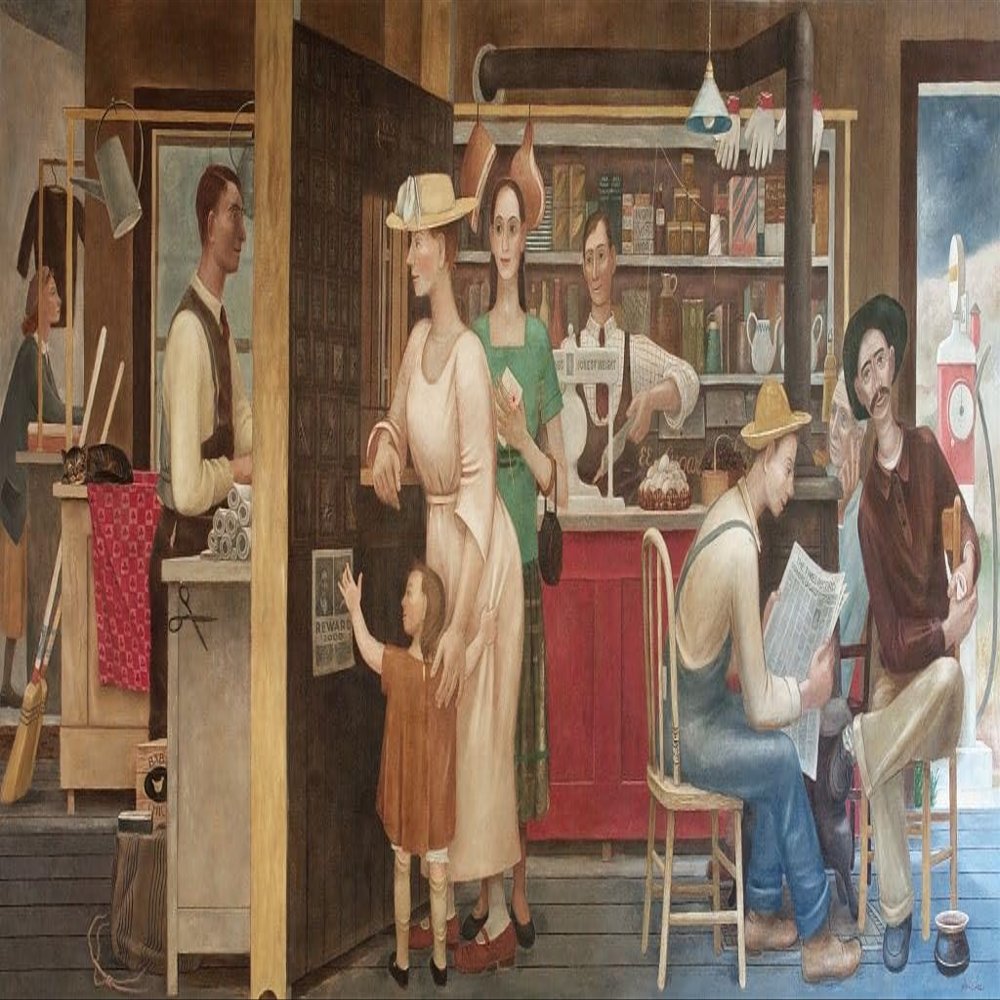 General Store and Post Office : Doris Lee : Archival Quality Art Print