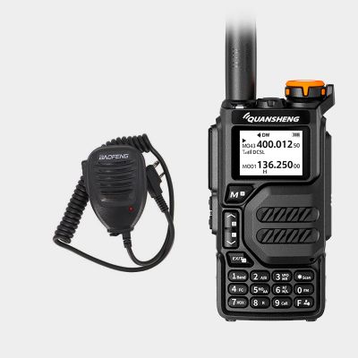 UV-K5 WalkIe Talkie 5W Full Band with NOAA FM Scramble USB-C Charging UHF VHF Long Range DTMF Two Way Radio with Microphone