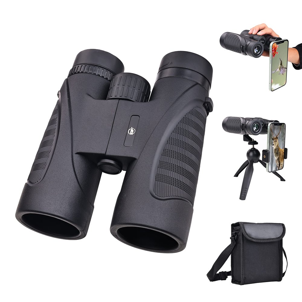 Elevon 12x42 High Definition Binoculars Binoculars with Large Field of Vision and High Definition nan Black
