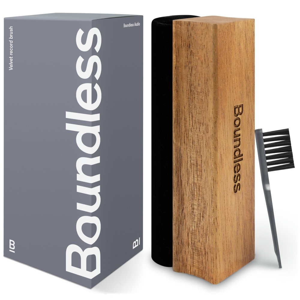 Boundless Audio Record Cleaner Brush - Velvet Vinyl Brush - Record Player Accessories for Vinyl Cleaning