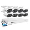 ZOSI C303 8CH Home Security Camera System with Audio, Person Vehicle Detection, Night Vision, Light & Sound Siren, 8pcs 1080P Outdoor Cameras, 8CH 3K Lite H.265+ DVR with 1TB SSD for 24/7 Recording view 1