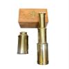 Metalarto Nautical Brass Spyglass Telescope with Brass Inlaid Anchor Wooden Box - Vintage Maritime Exploration in a Box view 2