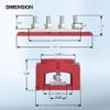 Jamgoer 300A Bus Bar 12v Power Distribution Block 4 x 5/16"(M8) Terminal Block Heavy Duty Waterproof Buss Bar Junction Block Marine Battery Bus bar for Automotive Boat Solar System view 2