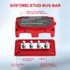 Jamgoer 300A Bus Bar 12v Power Distribution Block 4 x 5/16"(M8) Terminal Block Heavy Duty Waterproof Buss Bar Junction Block Marine Battery Bus bar for Automotive Boat Solar System view 3