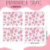 184 Pcs Cow Print Stickers, Adhesive Wall Stickers Cow Print Vinyl Art Decal Removable Wall Decor Waterproof Animal Design Decals for Bedroom Living Room Nursery(Pink) view 2