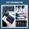 GGTA 4 Gang Boat Switch Panel Waterproof,Marine Switch Panel with Breakers,12V/24volt Rocker Switch Panel 12V/24volt On/Off Blue LED Light with Circuit Breaker 4gang10A for Car RV UTV Truck view 4