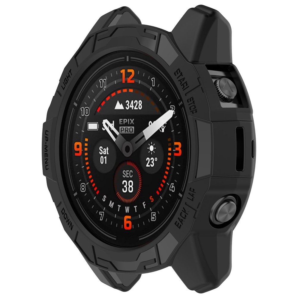 TenCloud Case Cover Compatible with Garmin Fenix 7/Fenix 7 Solar/Fenix 7 Sapphire Solar/Fenix 7 Pro Sapphire Solar 47mm Case (No Screen Protector) Intended for Garmin Fenix 7 (Black)