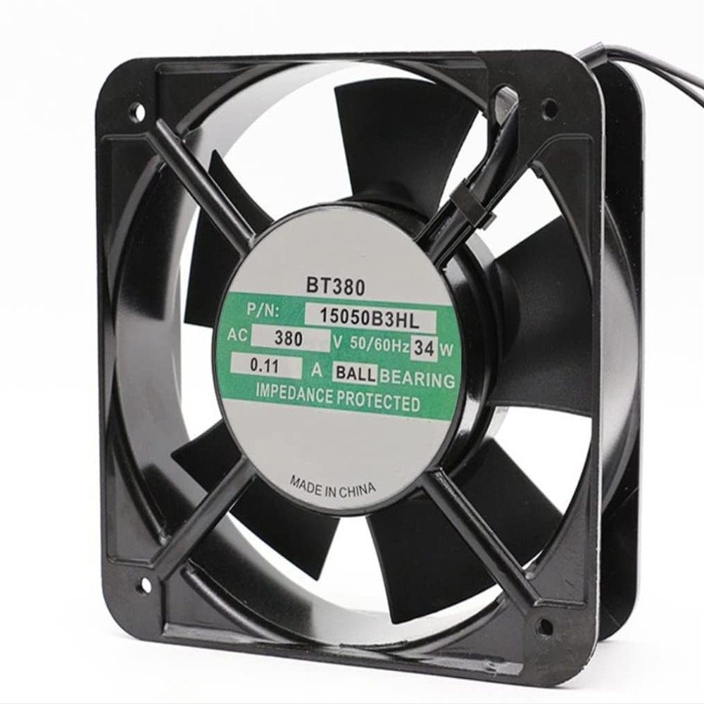 15050B3HL AC 380V 0.11A 34W 150x150x50mm 2-Wire Cooling Fan