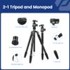 Fotopro 68" Camera Tripod for DSLR, Heavy Duty Compact Travel Tripod with Ball Head, Detachable Monopod with Quick Release Plate and Bag, Load up to 12KG/26.5lbs(Grey) view 4