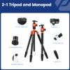 Fotopro 68" Camera Tripod for DSLR, Heavy Duty Compact Travel Tripod with Ball Head, Detachable Monopod with Quick Release Plate and Bag, Load up to 12KG/26.5lbs(Orange) view 4