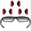 ToughAsNails 3 Pairs Euro Fit Replacement Nose Pads for Oakley Drop Point OO9367/Drop In OO9232 Sunglasses - Red Hard Base view 1