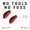 ToughAsNails 3 Pairs Euro Fit Replacement Nose Pads for Oakley Drop Point OO9367/Drop In OO9232 Sunglasses - Red Hard Base view 3