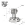 BGNing 2pcs 3/8 Stainless Steel Camera Screw for Quick Release Plate Folding D-Ring Screw Mount Adapter for Flash Tripod Light Fixing view 2
