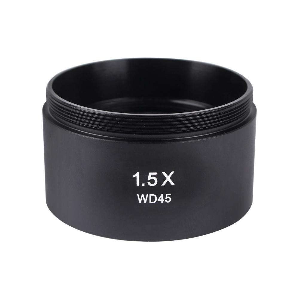 Lab Microscope Slides Microscope Objective Lens Optical Zoom Stereo Monocular Microscope Auxiliary Objective Lens 1.5X Microscope Parts