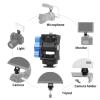 UPQRSG Tripod Ball Heads for 1/4" Tripod, Portable Alloy Cold Shoe Mount Adapter with 1/4in Screw Hole and Cold Shoe Base, Multifunction Cold Shoe Ballhead Monitor Bracket for Camera view 3