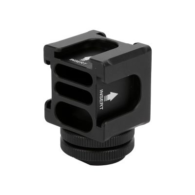 UPQRSG FS04 Cold Shoe Mount Plate Adapter, Quick Release Plate with 4 Mounts, 1/4" Screw Thread, Cold Shoe Mount Adapter for Microphone Cellphone Flashlight