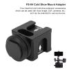 UPQRSG FS04 Cold Shoe Mount Plate Adapter, Quick Release Plate with 4 Mounts, 1/4" Screw Thread, Cold Shoe Mount Adapter for Microphone Cellphone Flashlight view 3