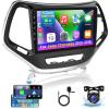 [8 Core 4+64G] Car Radio for Jeep Cherokee 2013-2018 with Wireless Carplay and Android Auto - 10.1 Inch IPS 1280 * 720 Touchscreen Android Car Stereo - DSP 32 EQ/WiFi/GPS + AHD Backup Camera view 1