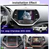 [8 Core 4+64G] Car Radio for Jeep Cherokee 2013-2018 with Wireless Carplay and Android Auto - 10.1 Inch IPS 1280 * 720 Touchscreen Android Car Stereo - DSP 32 EQ/WiFi/GPS + AHD Backup Camera view 2