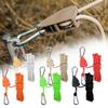 HUFFA 4M Adjustable Lanyard for Tent Fan Tent Wind Plant Lamp Rope Ratchet Hanger Lifting Pulley Hook Camping Buckle (Color : Khaki) view 2