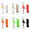 HUFFA 4M Adjustable Lanyard for Tent Fan Tent Wind Plant Lamp Rope Ratchet Hanger Lifting Pulley Hook Camping Buckle (Color : Khaki) view 3