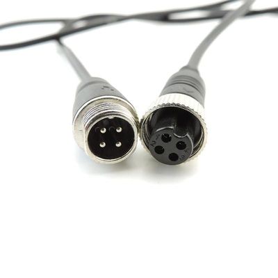 1M/ 5M/ 10M /20M 4-Pin Male to Female Aviation GX12 12mm Car Video Cable Extension Connector for Car Reversing Camera Camper Trailer (Size : 5m)