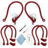 Adjustable Ear Hooks Compatible with AirPods 4, 3, 1, 2 and Pro & All in-Ear Headphones with Stems - 2 Pairs Secure & Comfortable Prevent Falls Ear Holders for Headphones - Easy to Install (Red) view 1
