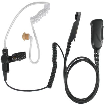 PRYME SPM-1383QD Mirage Wired Auxiliary Lapel Mic Surveillance Kit(1-Wire) with Noise Reducing Mic Element and Quick Connect Acoustic Tube Earphone-for: Motorola APX and XPR63xx/65xx/75xx Radios