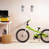 Relaxdays Bike Rack, Wall Mount, Set of 2, Bicycle Bracket for up to 25 kg, Vertical Suspension, Garage, Steel, Silver, 26 x 11 x 14 cm view 2